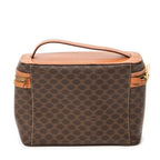 Pouch Top Handle Toiletry Pouch Brown Macadam Coated Canvas