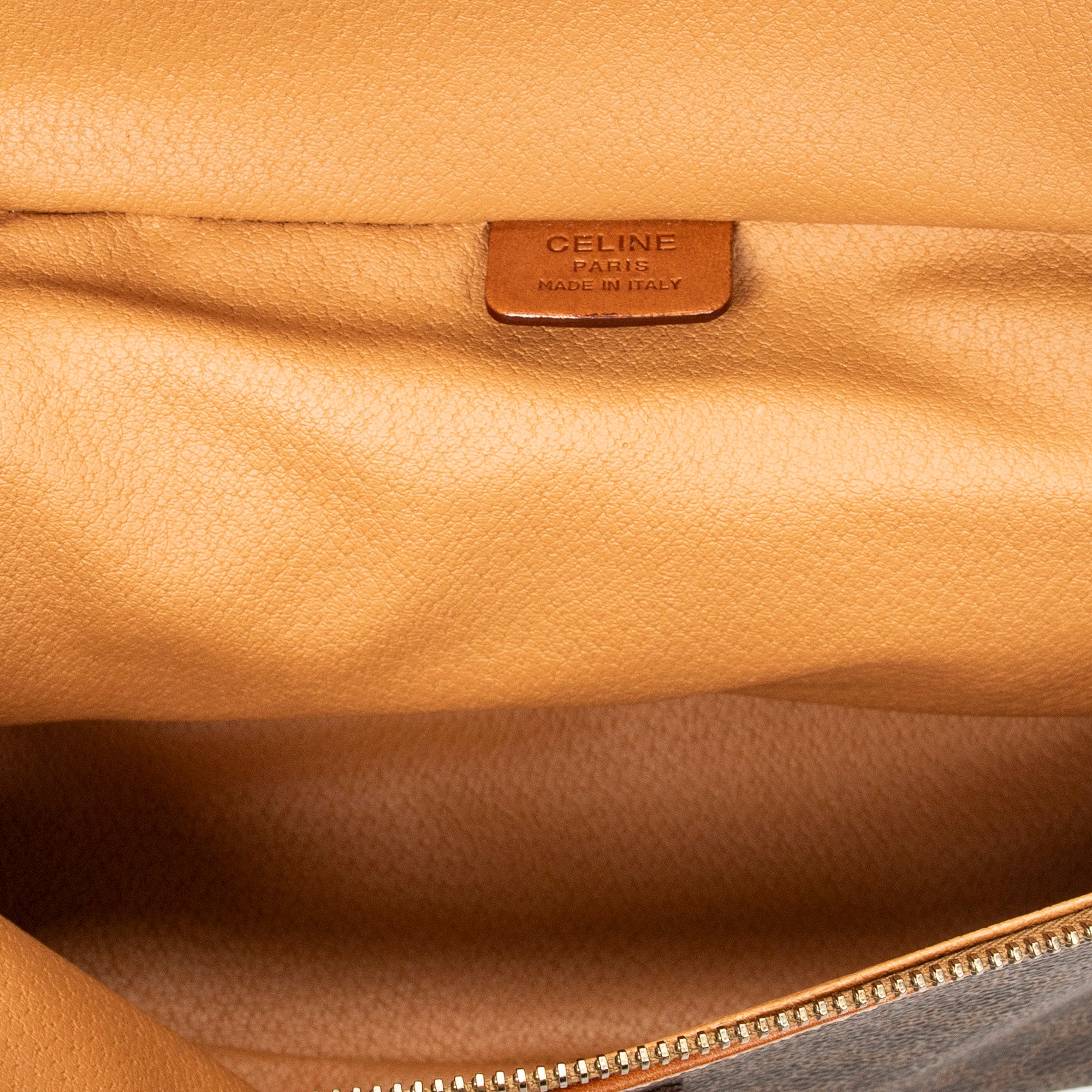 Pouch Top Handle Toiletry Pouch Brown Macadam Coated Canvas