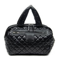 Shoulder Bag Coco Cocoon Bowler Black Quilted Nylon Canvas