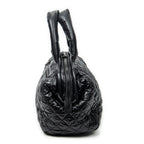 Shoulder Bag Coco Cocoon Bowler Black Quilted Nylon Canvas