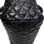 Shoulder Bag Coco Cocoon Bowler Black Quilted Nylon Canvas
