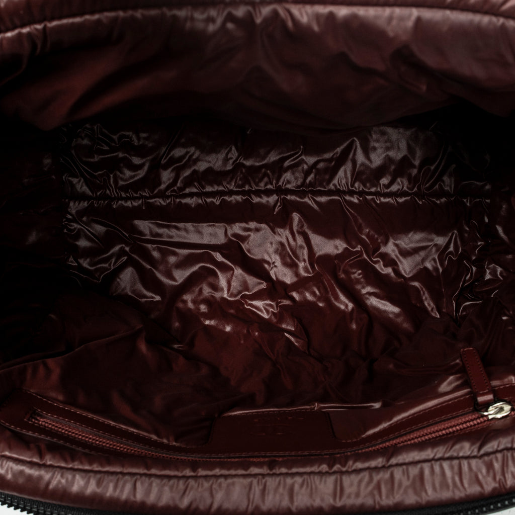 Shoulder Bag Coco Cocoon Bowler Black Quilted Nylon Canvas