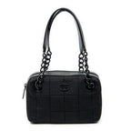 Shoulder Bag CC Choco Bar Chain Shoulder Bag Black Jersey Canvas