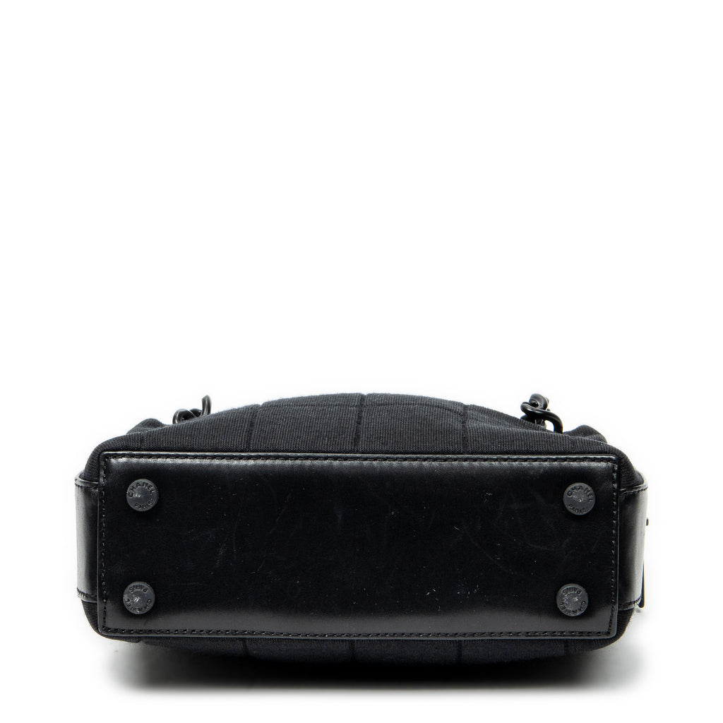 Shoulder Bag CC Choco Bar Chain Shoulder Bag Black Jersey Canvas