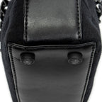 Shoulder Bag CC Choco Bar Chain Shoulder Bag Black Jersey Canvas
