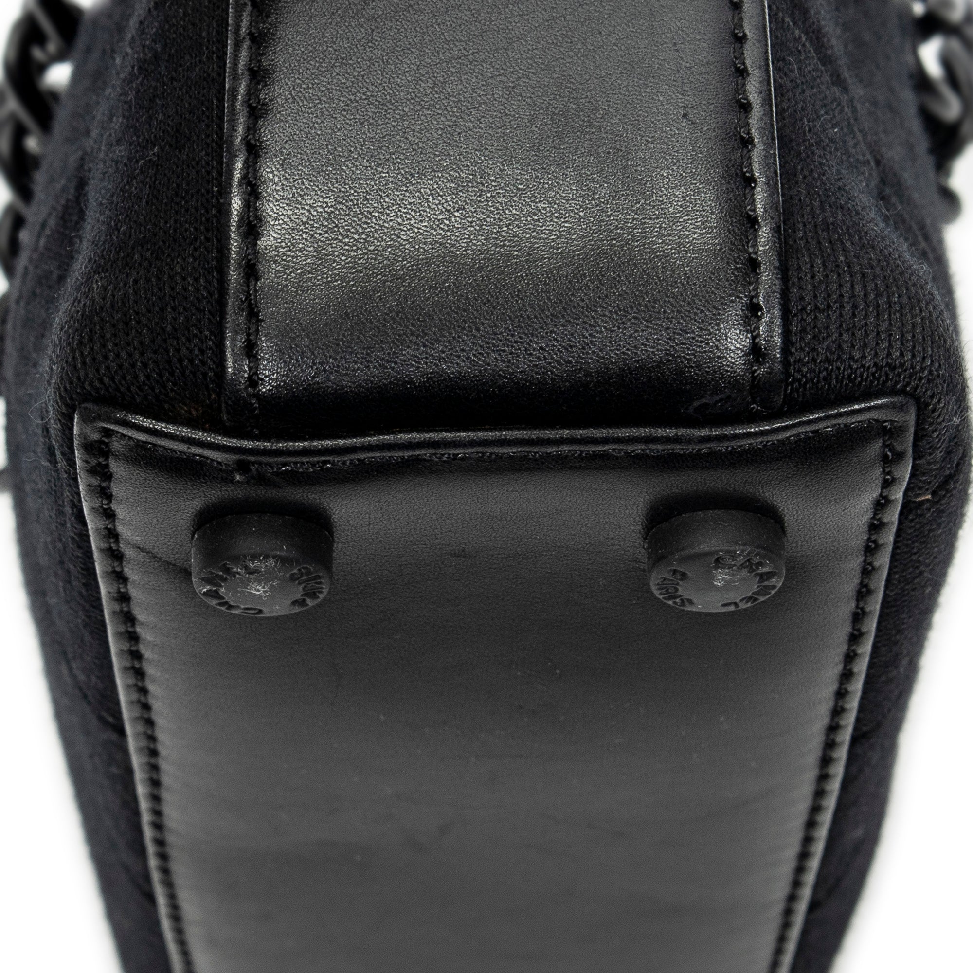 Shoulder Bag CC Choco Bar Chain Shoulder Bag Black Jersey Canvas