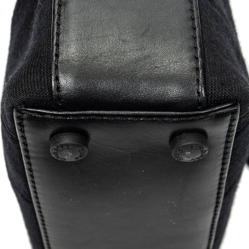 Shoulder Bag CC Choco Bar Chain Shoulder Bag Black Jersey Canvas