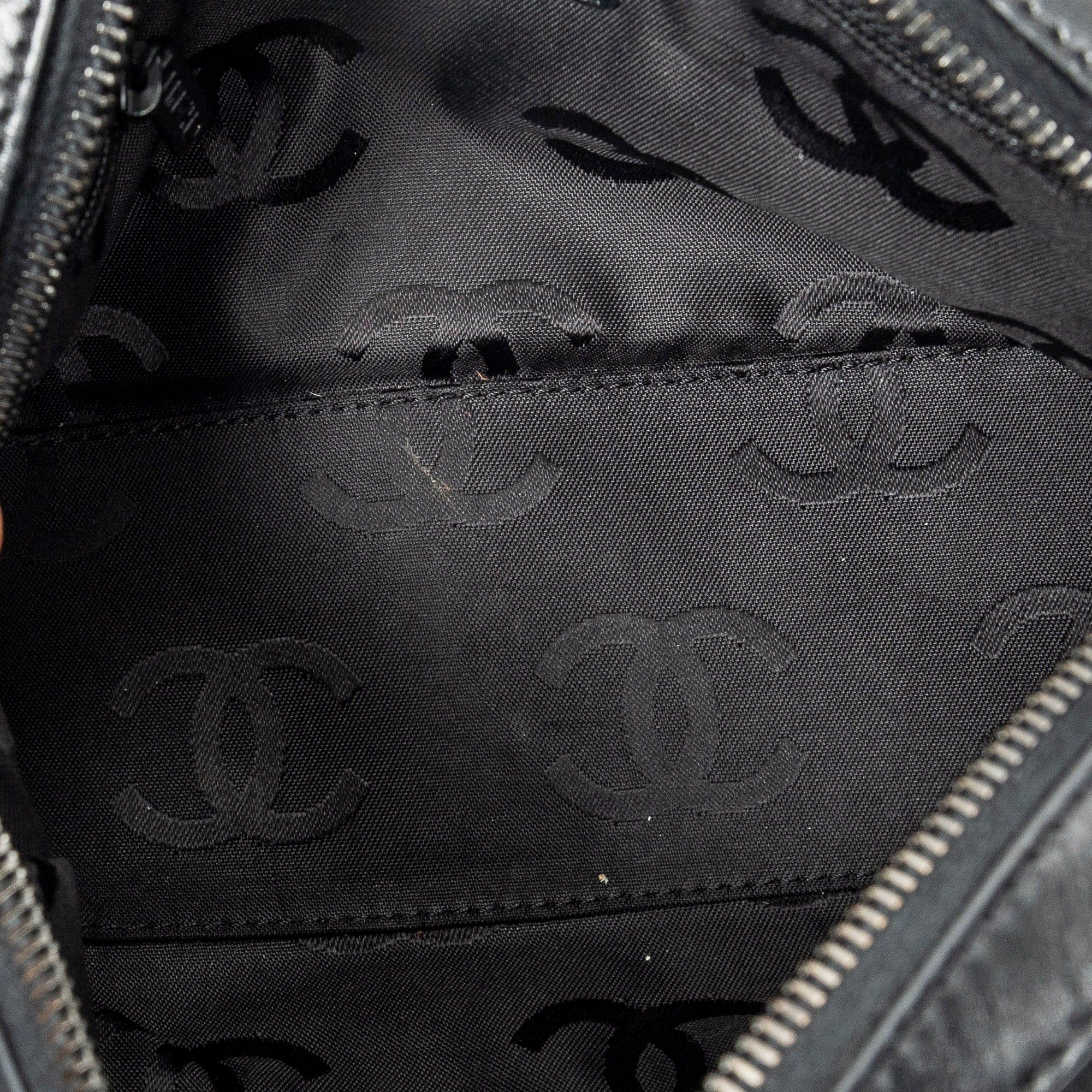 Shoulder Bag CC Choco Bar Chain Shoulder Bag Black Jersey Canvas