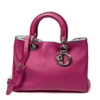 Shoulder Bag Medium Diorissimo Tote Purple Grained Calfskin Leather
