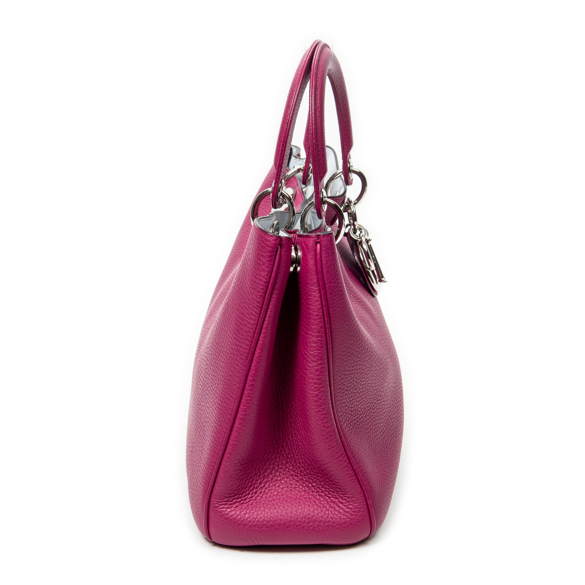 Shoulder Bag Medium Diorissimo Tote Purple Grained Calfskin Leather