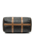 Handbag Medium Boston Grey Macadam Coated Canvas