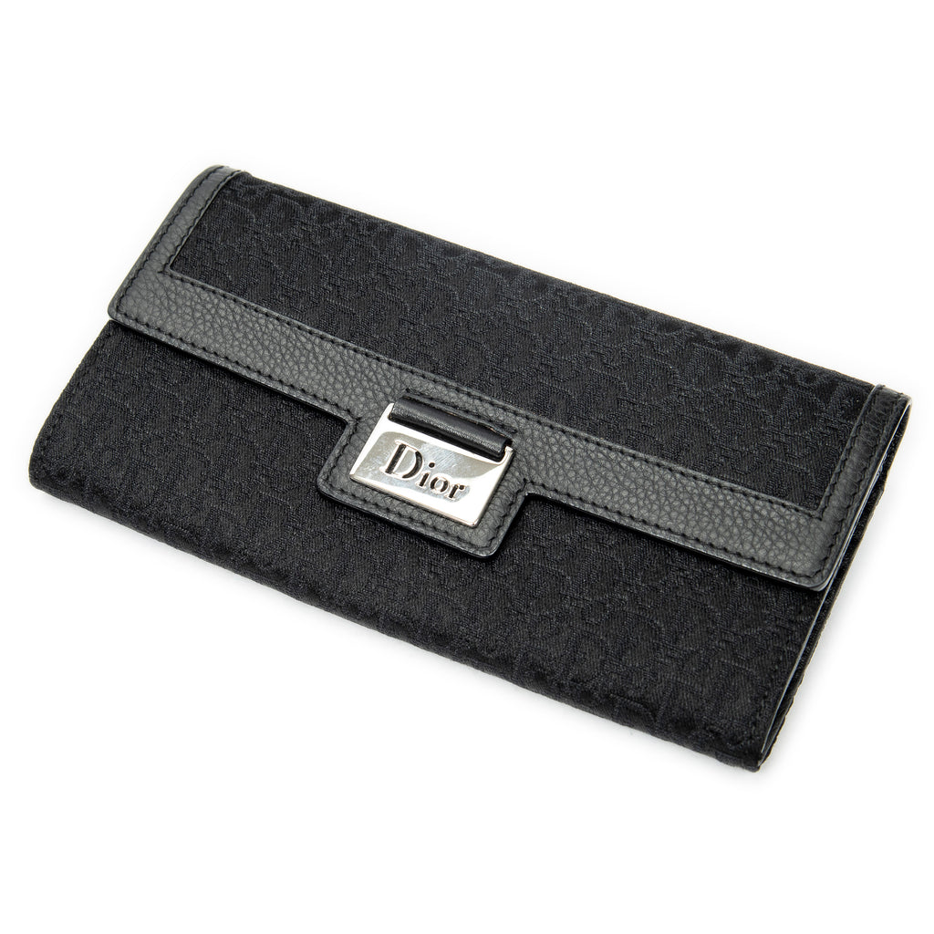Wallet Continental Flap Wallet Black Diorissimo Canvas