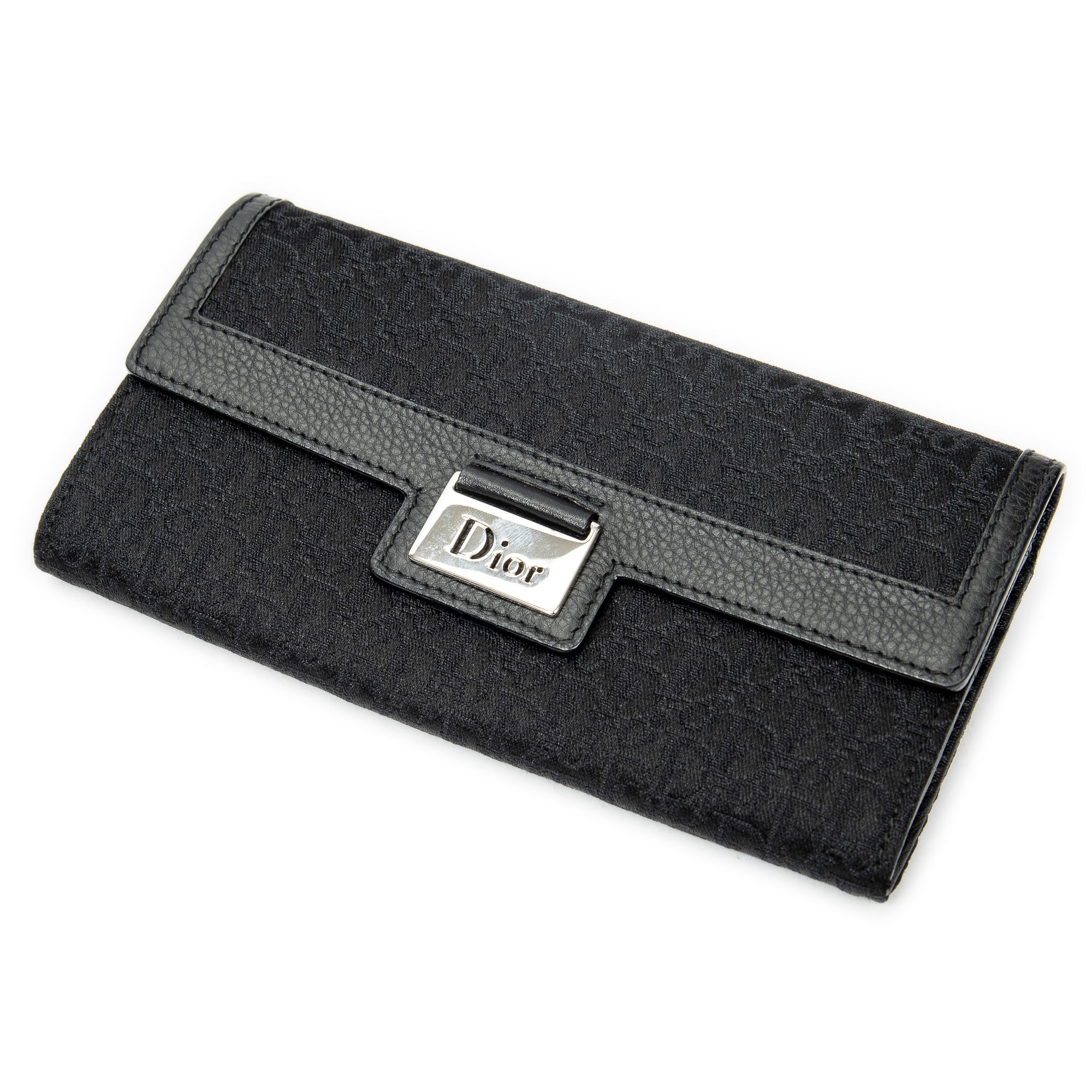 Wallet Continental Flap Wallet Black Diorissimo Canvas