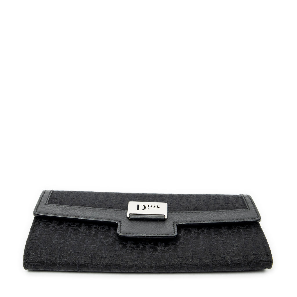 Wallet Continental Flap Wallet Black Diorissimo Canvas