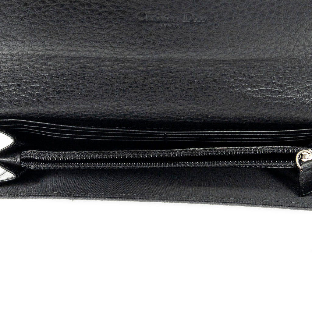 Wallet Continental Flap Wallet Black Diorissimo Canvas