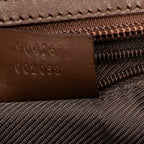 Bandolera Bolsillo Delantero Plana Cruzada Lona Monogramada Marrón