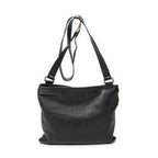 Shoulder Bag Large Square Zip Messenger Black Guccissima Leather