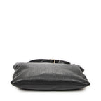 Shoulder Bag Large Square Zip Messenger Black Guccissima Leather