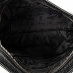 Shoulder Bag Large Square Zip Messenger Black Guccissima Leather