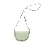 Shoulder Bag Mini Ophidia Flap Light Green Monogrammed Denim Canvas