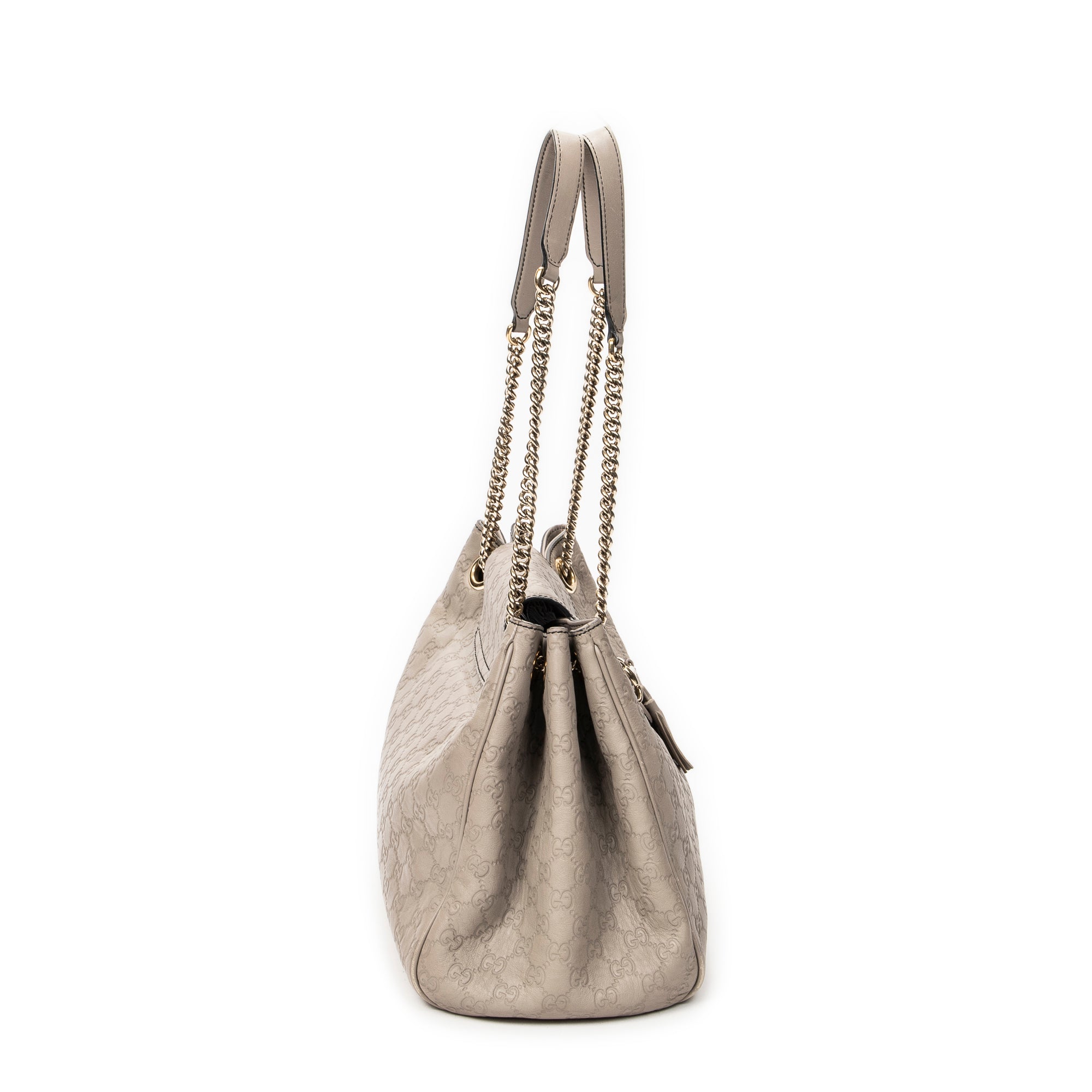 Shoulder Bag Large Emily Chain Bag Grey Guccissima Leather