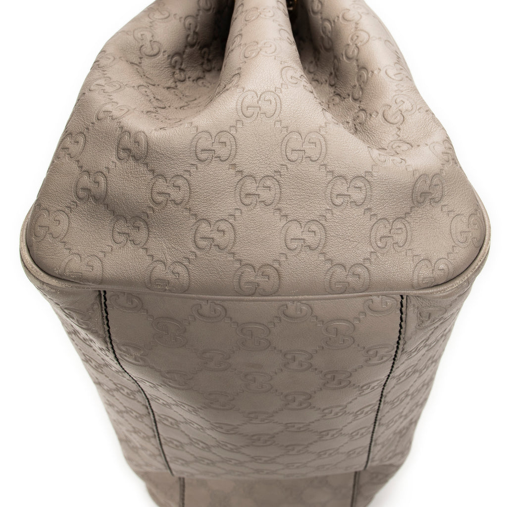 Shoulder Bag Large Emily Chain Bag Grey Guccissima Leather