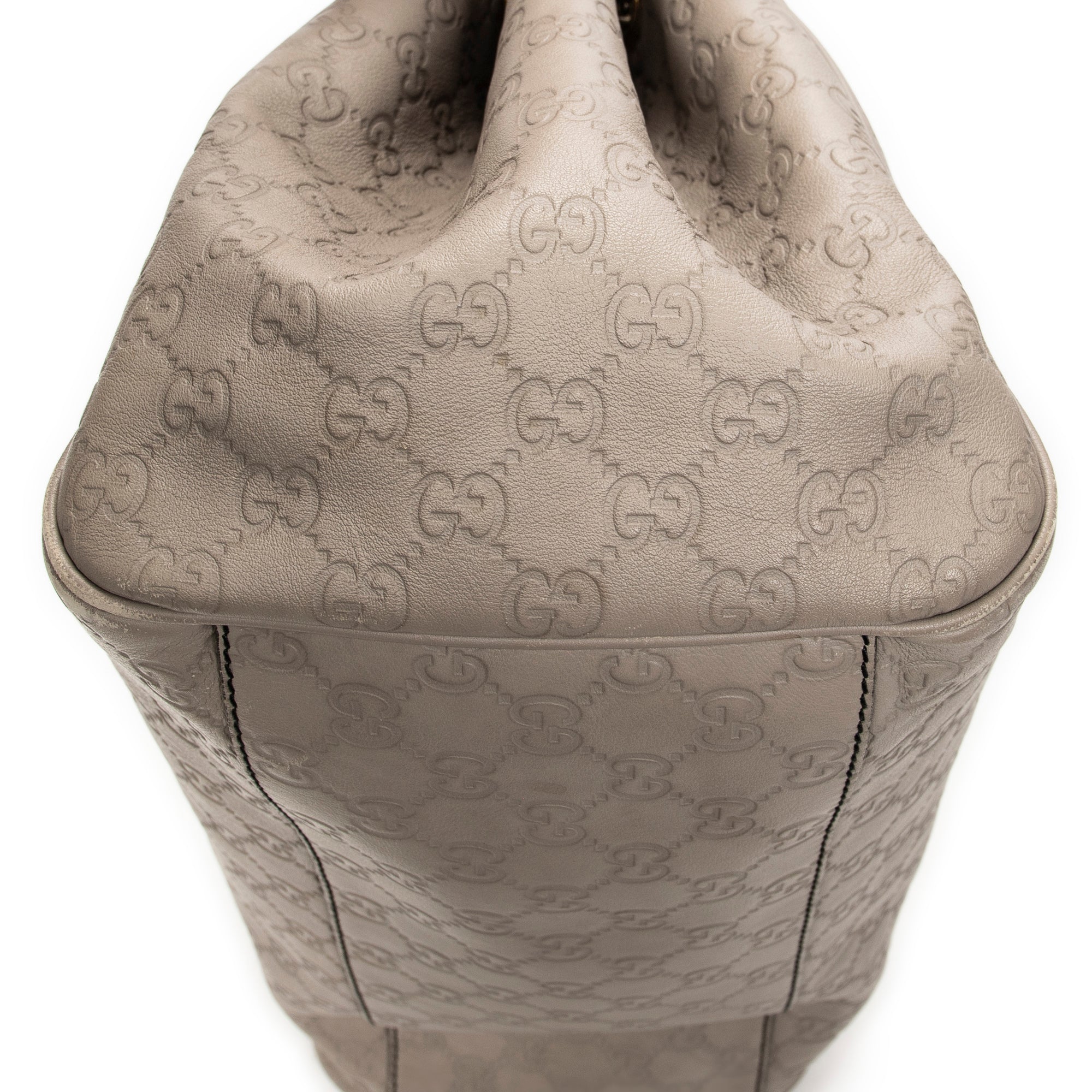 Shoulder Bag Large Emily Chain Bag Grey Guccissima Leather