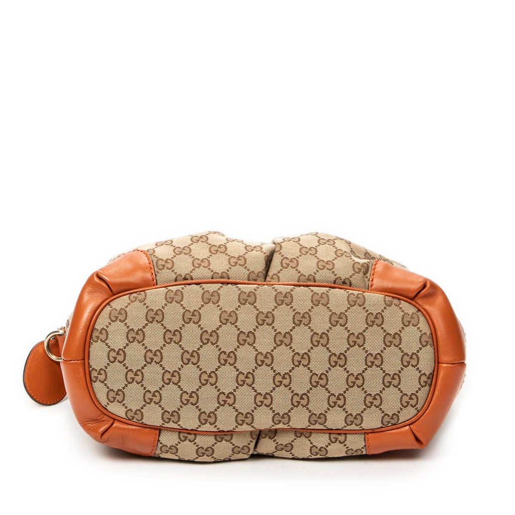 Shoulder Bag Sukey Top Handle Orange Monogrammed Canvas