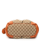 Shoulder Bag Sukey Top Handle Orange Monogrammed Canvas