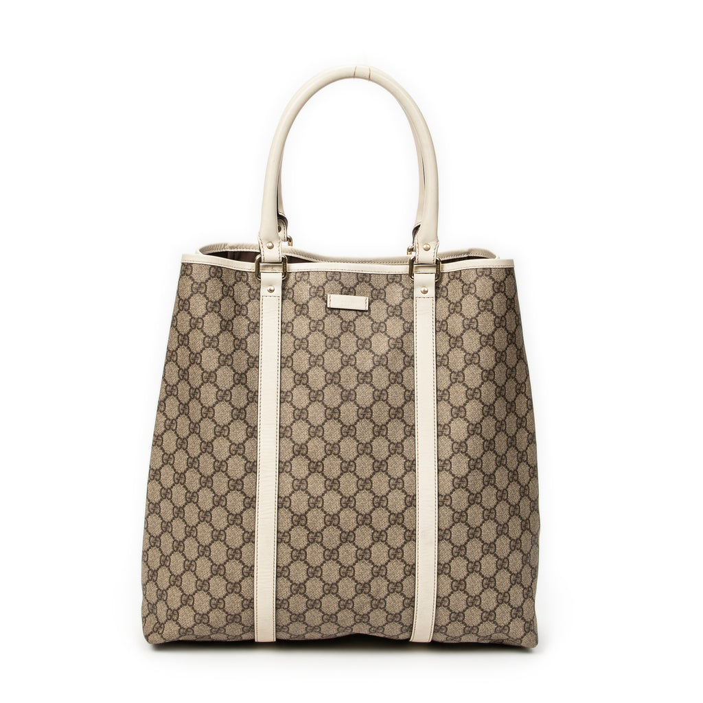 Shoulder Bag Vertical Joy Tote White Supreme Coated Canvas
