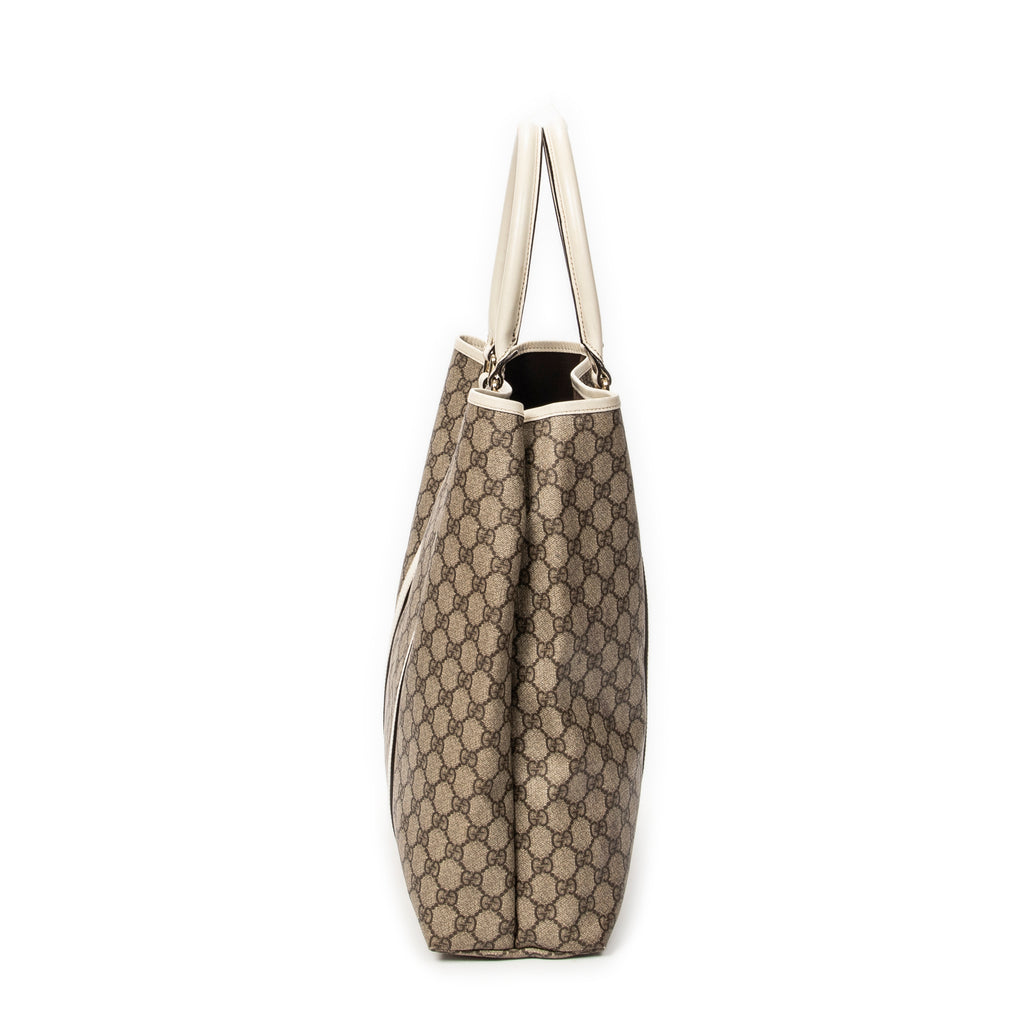 Shoulder Bag Vertical Joy Tote White Supreme Coated Canvas