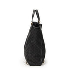 Handbag Abbey D-Ring Vertical Tote Black Monogrammed Canvas
