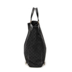 Handbag Abbey D-Ring Vertical Tote Black Monogrammed Canvas
