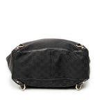 Handbag Abbey D-Ring Vertical Tote Black Monogrammed Canvas