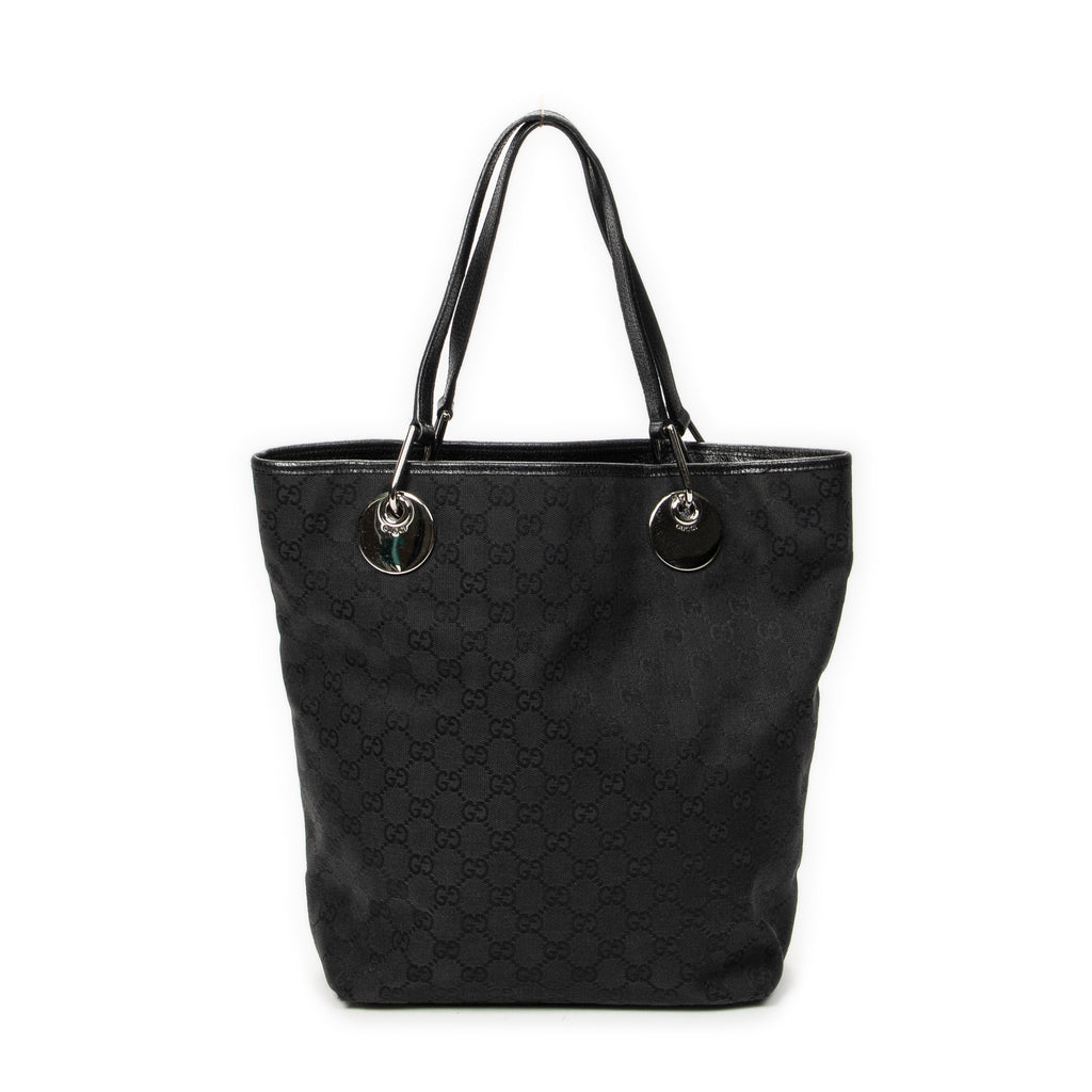 Shoulder Bag Eclipse Tall Tote Black Monogrammed Canvas