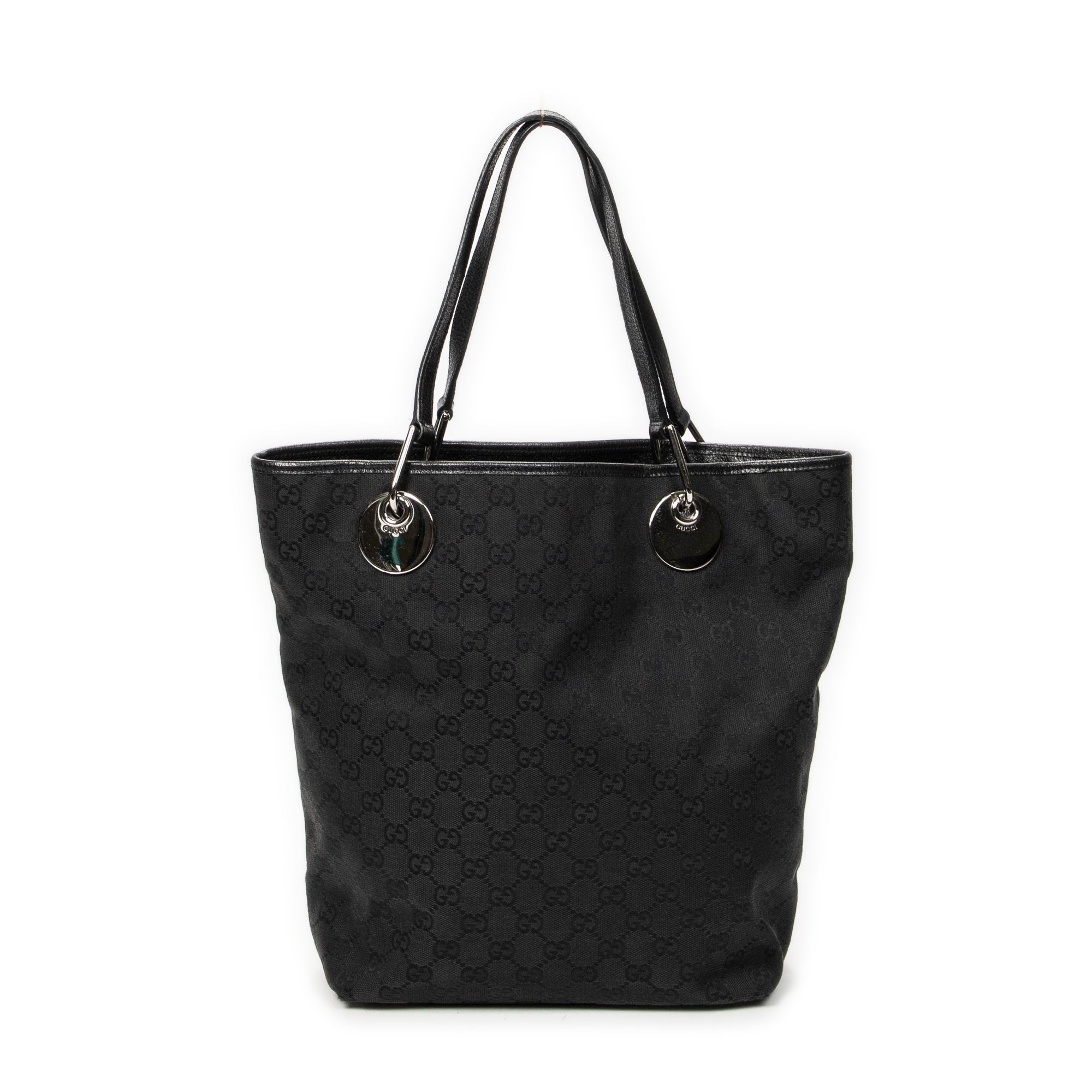 Shoulder Bag Eclipse Tall Tote Black Monogrammed Canvas