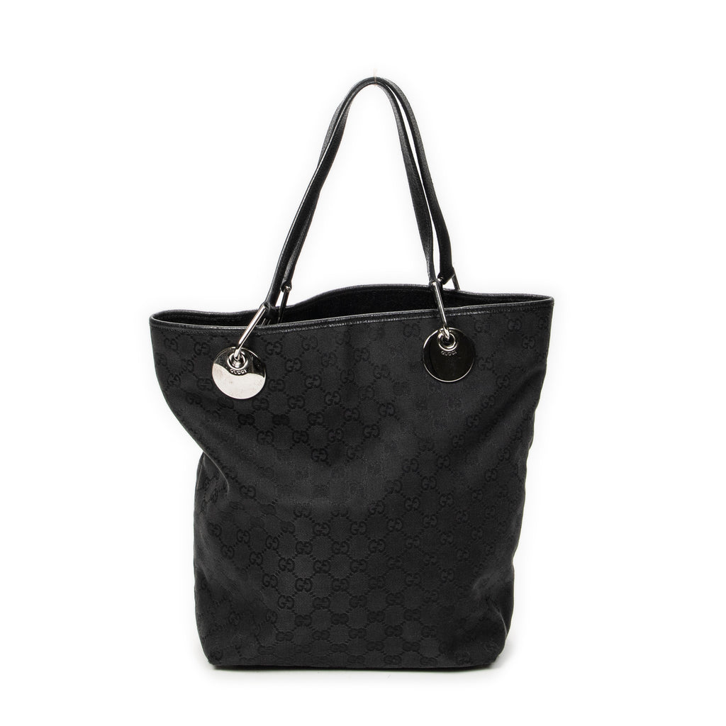 Shoulder Bag Eclipse Tall Tote Black Monogrammed Canvas