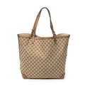 Shoulder Bag Large Craft Tote Brown Monogrammed Canvas