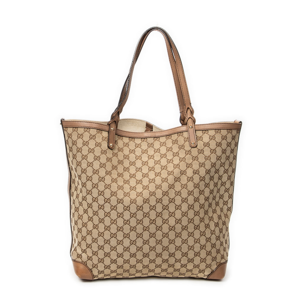 Shoulder Bag Large Craft Tote Brown Monogrammed Canvas