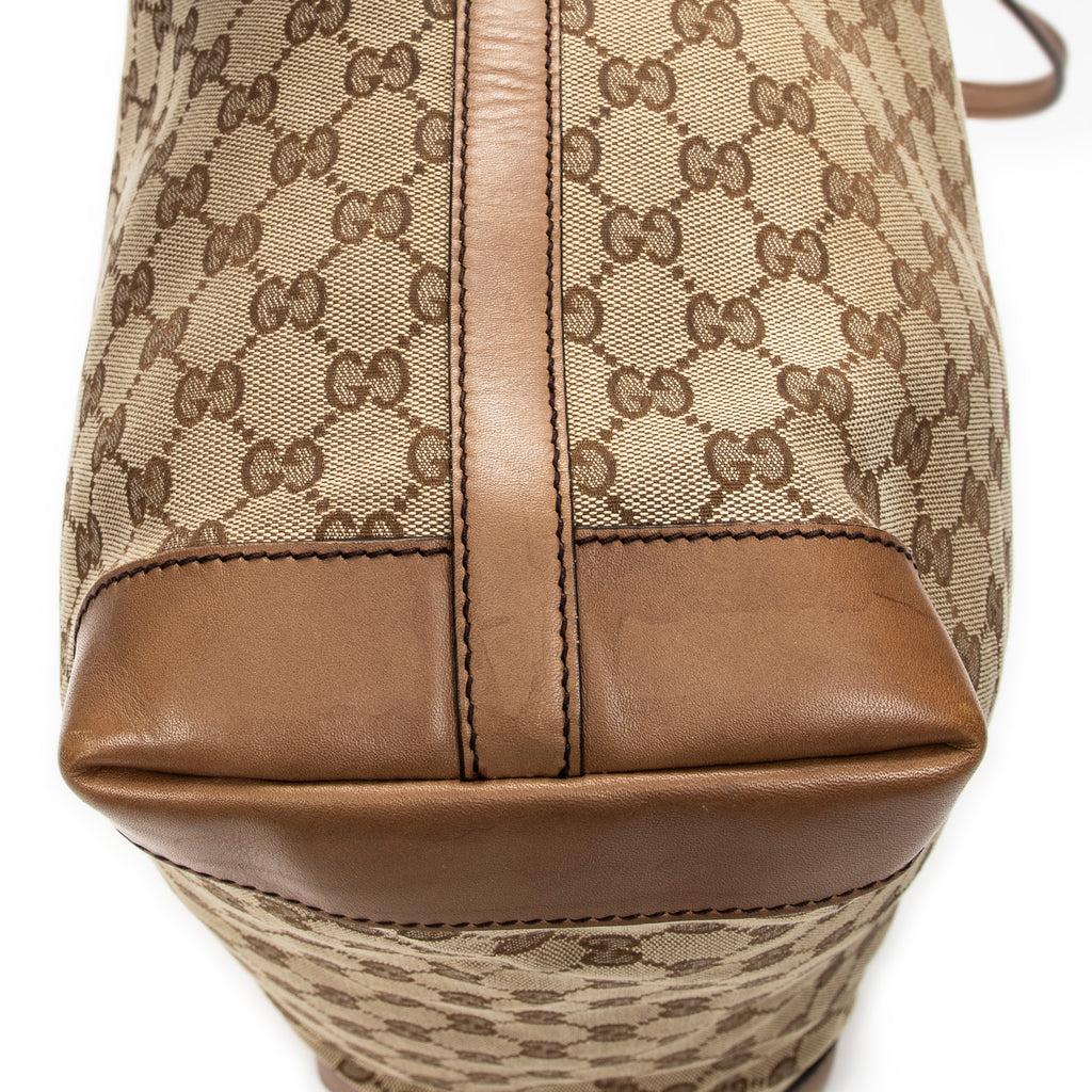 Shoulder Bag Large Craft Tote Brown Monogrammed Canvas