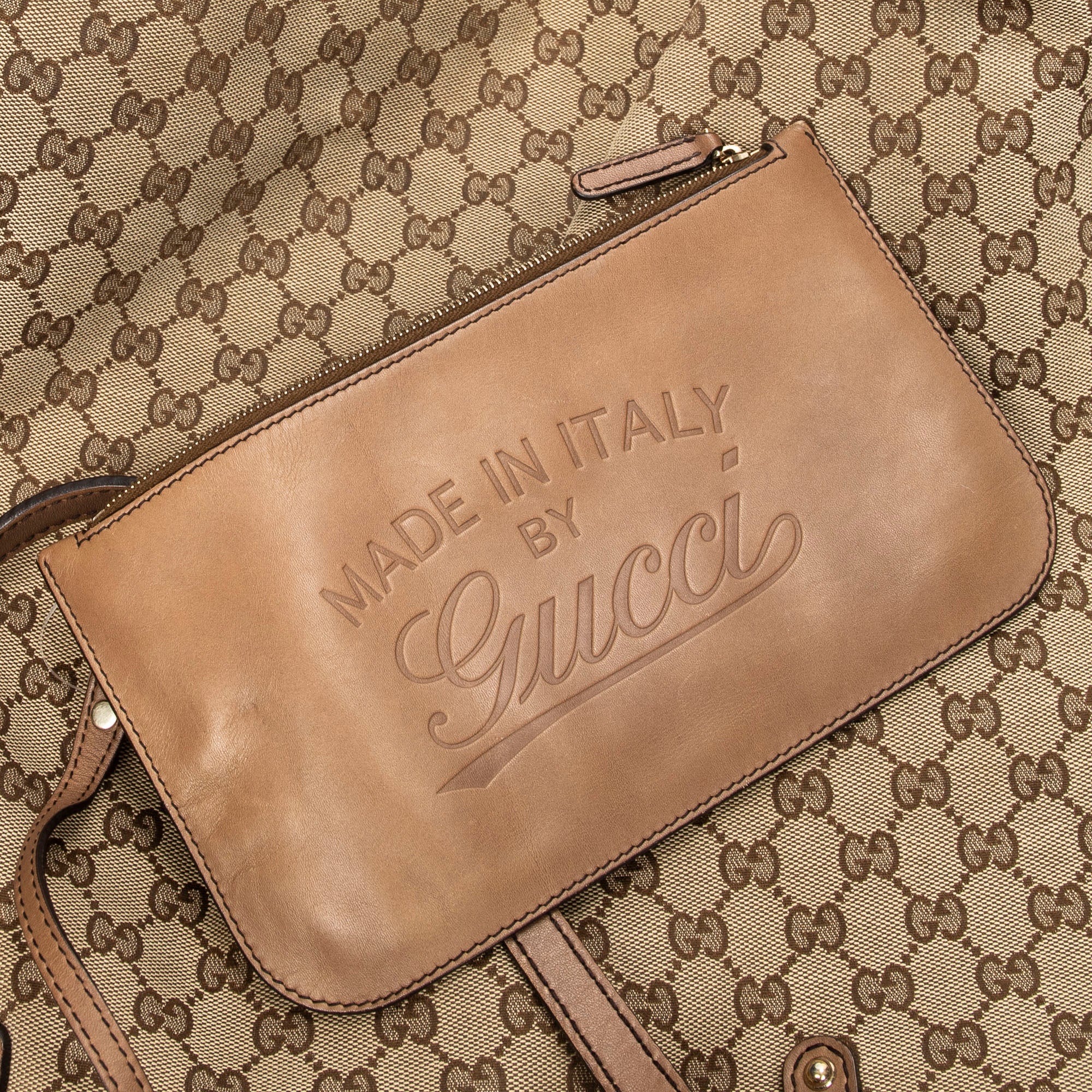 Shoulder Bag Large Craft Tote Brown Monogrammed Canvas