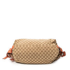 Shoulder Bag Large Bamboo Bar Boston Pink Monogrammed Canvas