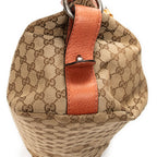 Shoulder Bag Large Bamboo Bar Boston Pink Monogrammed Canvas