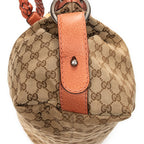 Shoulder Bag Large Bamboo Bar Boston Pink Monogrammed Canvas