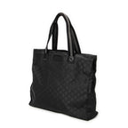 Shoulder Bag Square Web Shopper Black Monogrammed Nylon Canvas