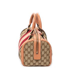 Shoulder Bag Small Web Joy Boston Pink Monogrammed Canvas