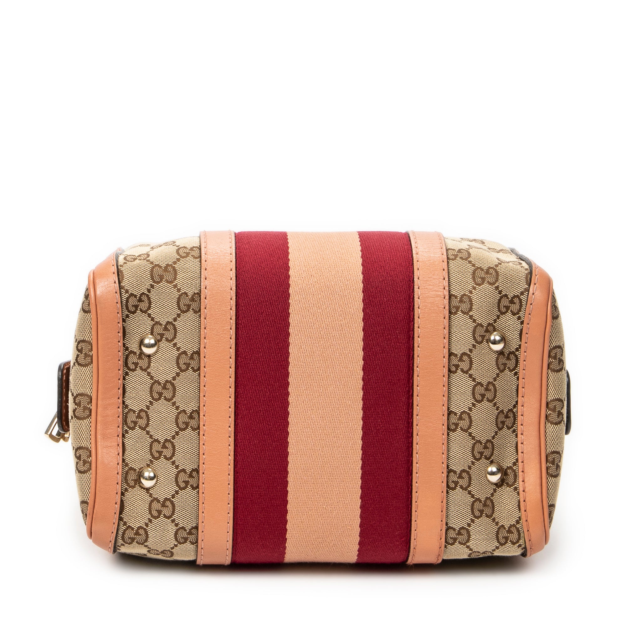 Shoulder Bag Small Web Joy Boston Pink Monogrammed Canvas