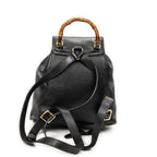 Backpack Mini Bamboo Backpack Black Calfskin Leather
