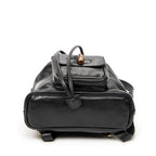 Backpack Mini Bamboo Backpack Black Calfskin Leather