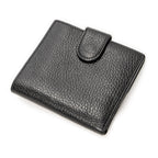 Wallet Interlocking G Compact French Wallet Black Grained Calfskin Leather